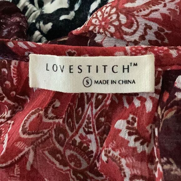 Lovestitch Chiffon Boho Long Sleeve Top Blouse Women’s Small - Picture 9 of 9